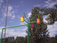 Arche jets d'eau avec trois cloches versante